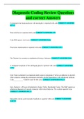 Diagnostic Coding Review Questions and correct Answers