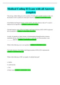 Medical Coding II Exam with all Answers complete