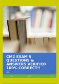 CM2 EXAM 5 QUESTIONS & ANSWERS VERIFIED 100&percnt; CORRECT&excl;&excl;