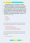 NUR202 Evolve&colon; Introductory Quiz - Diabetes Questions and Correct Answers  the Latest Update and Recommended  Versio Questions and Correct Answers the  Latest Update and Recommended Versio Questions and Correct Answers the Latest  Update and Recommended V