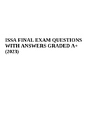 ISSA FINAL EXAM QUESTIONS WITH ANSWERS GRADED A+ (2023)