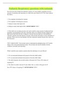 Pediatric Respiratory questions with rationale