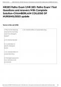 NR283 Patho Exam 1&sol;NR 283&colon; Patho Exam 1 Test Questions and Answers With Complete Solution-CHAMBERLAIN COLLEGE OF NURSING&sol;2025 update