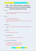PSU - Econ 102 Final Exam Questions  and Correct Answers the Latest Update  and Recommended Version