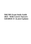 NRCME Exam Study Guide 2023,  With Correct Answers | GRADED A+ (Latest Update)