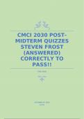 CMCI 2030 POST-MIDTERM QUIZZES STEVEN FROST &lpar;ANSWERED&rpar; CORRECTLY TO PASS&excl;&excl;