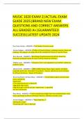 MUSIC 1020 EXAM 2&vert;ACTUAL EXAM GUIDE 2025&vert;BRAND NEW EXAM QUESTIONS AND CORRECT ANSWERS ALL GRADED A&plus;&vert;GUARANTEED SUCCESS&vert;LATEST UPDATE 2024 