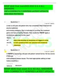 NRNP 6640 final exam2023-2024 Q & A ALL ANSWERS&Tab; 100&percnt; CORRECTLY VERIFIED LATEST UPDATE &Tab; 2022&sol;2023 RATED A&plus;
