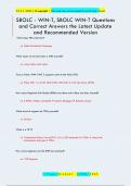 SBOLC - WIN-T&comma; SBOLC WIN-T Questions  and Correct Answers the Latest Update  and Recommended Version