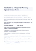 Fire Fighter 2 - Chapter 25 Assisting Special Rescue Teams Questions & Answers 2023 ( A+ GRADED 100% VERIFIED)