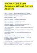 SOCRA CCRP Exam Questions With All Correct Answers 