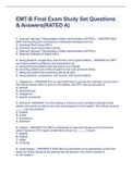EMT-B Final Exam Study Set Questions & Answers&lpar;RATED A&rpar;