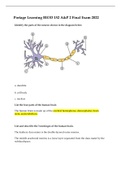 Portage Learning BIOD 152 A&P 2 Final Exam 2022&sol;2023 GRADE A