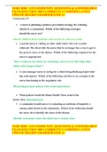 NURS MISC ATI COMMUNITY QUESTIONS & ANSWERS BEST EXAM SOLUTION 100&percnt; CORRECTLY VERIFIED LATEST UPDATE 2022&sol;2023 GRADED&sol;RATED A&plus;