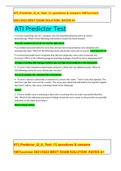 ATI&lowbar;Predictor&lowbar;Q&lowbar;A&lowbar;Test&period; &lpar;1&rpar; questions & answers 100&percnt;correct 2021&sol;2022 BEST EXAM SOLUTION  RATED A&plus;