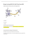 Portage Learning BIOD 152 A&P 2 Final Exam 2022 Identify the parts of the neuron shown in the diagram bel