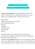 GFEBS Project Systems Course Questions and Answers 