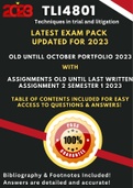 TLI4801 Exam Pack Updated For 2023 | Old Exam Papers until October Portfolio 2022, All past assignments till 2023  |  Footnotes & Bibliography included (Ensure a DISTINCTION)️ SEE EXAMPLE