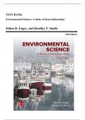 Test Bank - Environmental Science&colon; A Study of Interrelationships&comma; 15th Edition &lpar;Enger&comma; 2019&rpar;&comma; Chapter 1-20 &vert; All Chapters