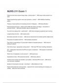 NURS 211 Exam 1 Questions with correct Answers latest 2024&sol;2025 Already Graded A&plus;&period;
