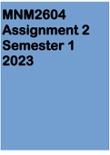 MNM2604 Assignment 2 Semester 1 2023 