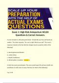 Exam 1&colon; High Risk Antepartum NCLEX Questions & Correct Answers&period;  
