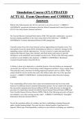 Simulation Course &lpar;S7&rpar; UPDATED  ACTUAL Exam Questions and CORRECT  Answers
