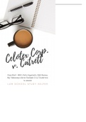 Celotex Corp. v. Catrett Case Civ Pro Study Bundle IRAC Brief Arguments Cold Call Prep & Key Takeaways Law School