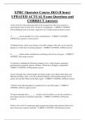 EPRC Operator Course JKO &lpar;8 hour&rpar;  UPDATED ACTUAL Exam Questions and  CORRECT Answers