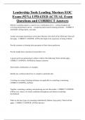 Leadership Tools Leading Marines EOC  Exam &lpar;92&percnt;&rpar; UPDATED ACTUAL Exam  Questions and CORRECT Answers