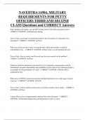 NAVEDTRA 14504&comma; MILITARY  REQUIREMENTS FOR PETTY  OFFICERS THIRD AND SECOND  CLASS Questions and CORRECT Answers