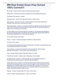 MN Real Estate Exam Prep Solved 100&percnt; Correct&excl;&excl;&excl;
