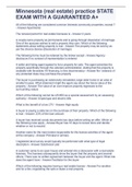 Minnesota &lpar;real estate&rpar; practice STATE EXAM WITH A GUARANTEED A&plus;