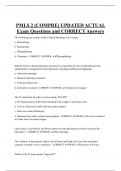 PMLS 2 &lpar;COMPRE&rpar; UPDATED ACTUAL  Exam Questions and CORRECT Answers
