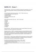 NURS 211 - Exam 1 Questions with correct Answers 2024&sol;2025&lpar; A&plus; GRADED 100&percnt; VERIFIED&rpar;&period;