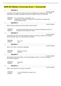  NUR 632 Walden University Exam 1 &lpar;Answered