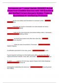 Tennessee cat 7 Latest Update 20242025 Actual Exam from Credible Sources with 100 Questions and Verified Correct Answers Golden Ticket to Guaranteed A&plus; Verified by Professor