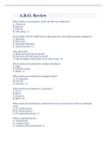 A&period;B&period;O&period; Review Questions With Multiple Choice Answers