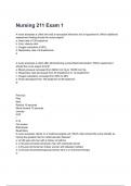 Nursing 211 Exam 1 Questions with complete solutions latest version 2024&sol;2025&lpar; A&plus; GRADED 100&percnt; VERIFIED&rpar;&period;