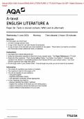 &period; Actual 2024 AQA A-level ENGLISH LITERATURE A 7712&sol;2A Paper 2A QP &plus; Mark Scheme &plus;  Insert Actual 2024 AQA A-level ENGLISH LITERATURE A 7712&sol;2A Paper 2A Texts in shared  contexts&colon; WW1 and its aftermath Merged Question Paper &plus; Mark Scheme &plus; Insert