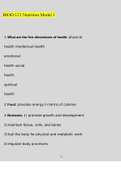 BIOD 121 Module 1 Essentials in Nutrition Case Study - Portage Learning 2023