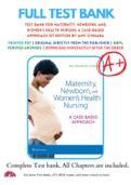 Test Bank For Maternity, Newborn, and Women's Health Nursing A Case-Based Approach 1st Edition by Amy O'Meara 9781496368218 Chapter 1-30 Complete Guide.