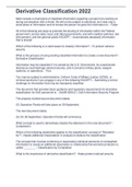 Derivative Classification 2022