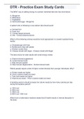 DTR - Practice Exam Study Cards
