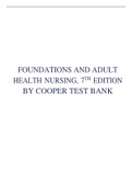 FOUNDATIONS AND ADULT HEALTH NURSING, 7TH EDITION BY COOPER 