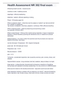 Health Assessment NR 302 final exam