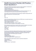 Health Insurance Florida 2-40 Practice  Exam Questions 1