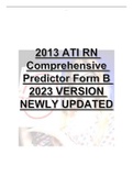 2013 ATI RN Comprehensive Predictor Form B 2023 VERSION NEWLY UPDATED 