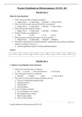 Practice Workbook on Microeconomics: ECON- 101 Practice Set- 1
