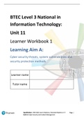 Unit 11: Cyber Security and Incident Management (Final WorkBook)
